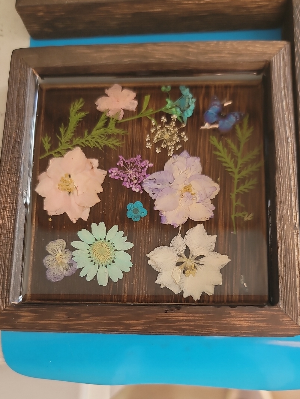 Floral Coaster/tray Set New - Picture 3 of 9